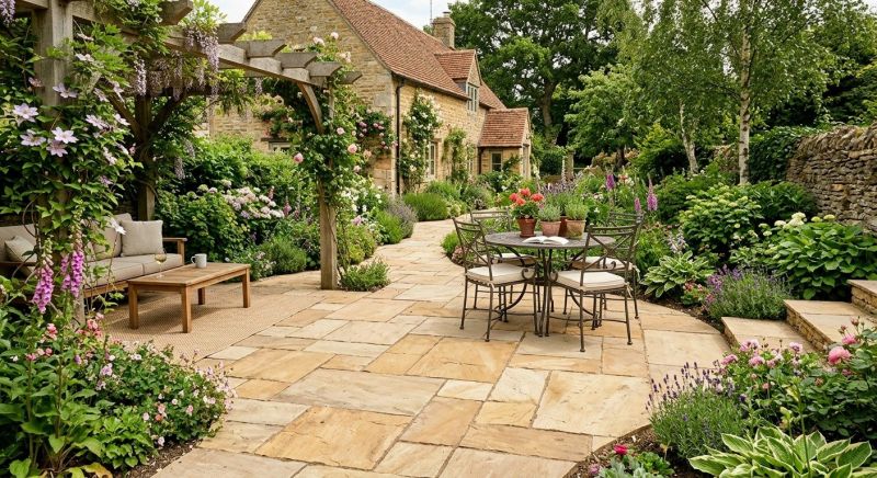 Limestone Patio Installation in Boston, MA