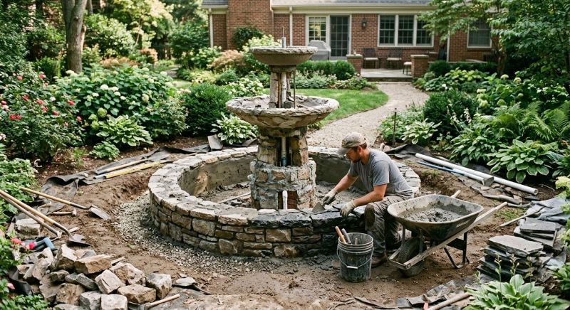 Rock Fountain Installation in Honolulu, HI